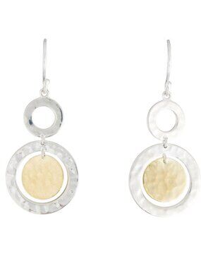 IPPOLITA TWO-TONE HAMMERED CHIMERA ORBITAL DROP EARRINGS